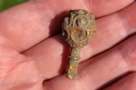 طالبة آثار تكشف عن كنز من الذهب يعود لـ1200 عام في أول حفرة تنقيب لها طالبة آثار تكشف عن كنز من الذهب يعود لـ1200 عام في أول حفرة تنقيب لها