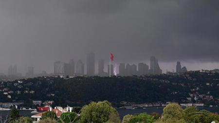 بدء الأمطار المنتظرة في إسطنبول
