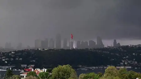 بدء الأمطار المنتظرة في إسطنبول