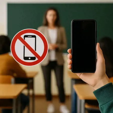 الهواتف المحمولة تُمنع بالكامل داخل المدارس الهواتف المحمولة تُمنع بالكامل داخل المدارس