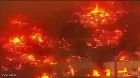 حريق كبير يلتهم مخزن فواكه في سامسون