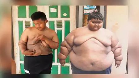 أسمن طفل في العالم يخسر 114 كيلوغراما من وزنه أسمن طفل في العالم يخسر 114 كيلوغراما من وزنه