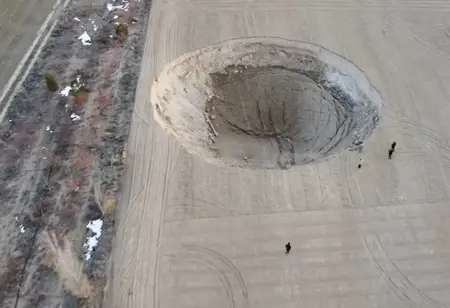 ظهور مفاجئ لحفرة عملاقة في مدينة قونيا يثير الحيرة ظهور مفاجئ لحفرة عملاقة في مدينة قونيا يثير الحيرة