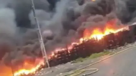 حريق مهول يلتهم أحد مصانع البلاستيك باسطنبول حريق مهول يلتهم أحد مصانع البلاستيك باسطنبول