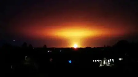 انفجار هائل يهز أكسفورد في بريطانيا انفجار هائل يهز أكسفورد في بريطانيا