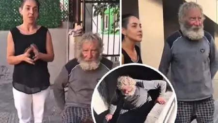 مواطن روسي مسن كان يعيش في الشارع بإسطنبول تُنقذه امرأة متطوعة بعد بلاغ من الجيران