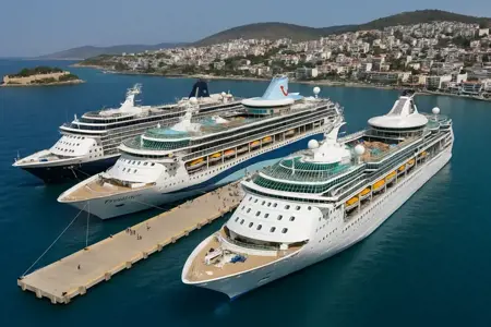 في يوم واحد: استقبال 3 سفن سياحية تحمل آلاف الزوار في كوش أداسي التركية