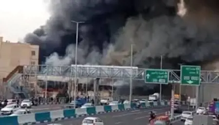 حريق ضخم في منشأ تجاري يستنفر فرق الإطفاء والذكاء الاصطناعي