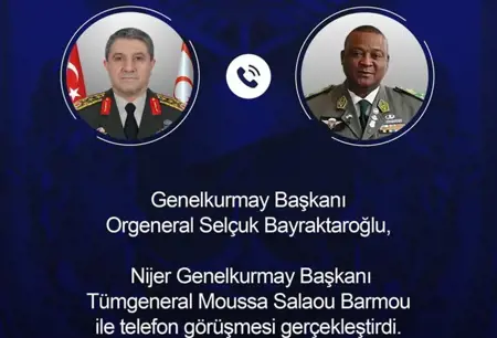 رئيس الأركان التركي يجري اتصالاً هاتفياً مع نظيره النيجري