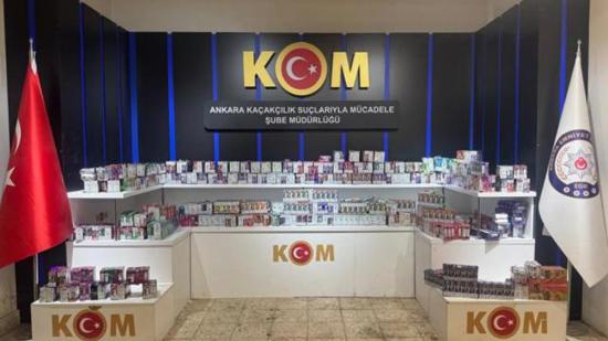 ضبط سجائر إلكترونية مهربة بقيمة 3 ملايين ليرة في أنقرة