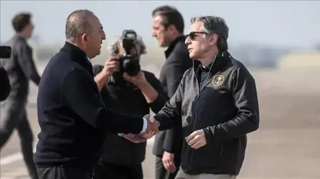 تشاووش أوغلو ونظيره الأمريكي يتوجهان  إلى ولاية هطاي التركية تشاووش أوغلو ونظيره الأمريكي يتوجهان  إلى ولاية هطاي التركية