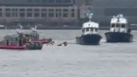 مصرع 6 أشخاص إثر تحطم مروحية في نهر هدسون في نيويورك مصرع 6 أشخاص إثر تحطم مروحية في نهر هدسون في نيويورك