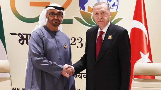 الرئيس أردوغان يلتقي بنظيره الإماراتي في الهند