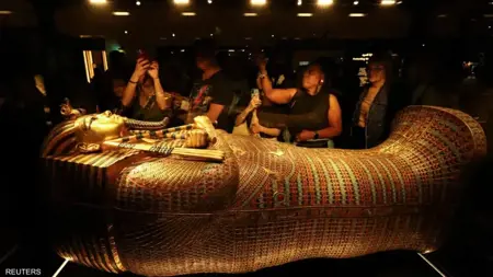 توت عنخ آمون فى مقره الأخير