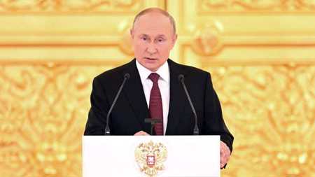 الرئيس فلاديمير بوتين يبدأ مراسم التوقيع على معاهدات انضمام 4 أقاليم أوكرانية إلى روسيا