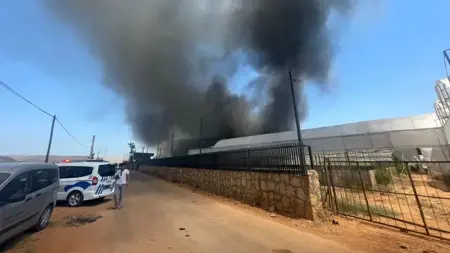 حريق هائل في شركة زهور بأنطاليا