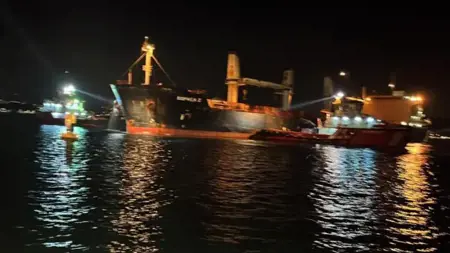 توقف حركة المرور في مضيق البوسفور بسبب تعطل إحدى السفن توقف حركة المرور في مضيق البوسفور بسبب تعطل إحدى السفن