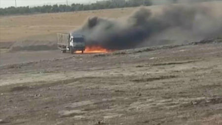 وزارة الداخلية التركية تعلن تدمير شاحنة مفخخة شمالي سوريا