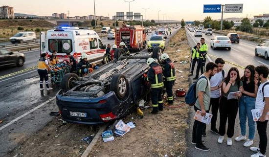 مأساة على طريق الامتحان.. إصابة 3 طلاب في حادث سير 