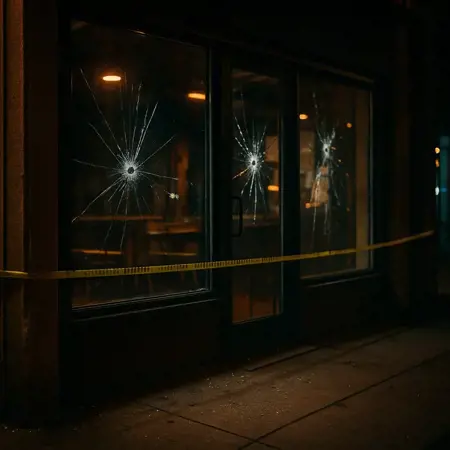 إطلاق رصاص من داخل السيارة على محلّ تجاري في سلطان غازي إطلاق رصاص من داخل السيارة على محلّ تجاري في سلطان غازي