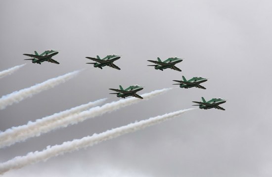 الصقور السعودية تشارك في معرض العلمين للطيران