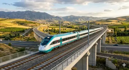 القطار الوطني السريع "TÜRASAŞ" يكسر حاجز 225 كم/ساعة