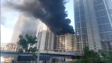 اندلاع حريق مخيف في مبنى مكون من 12 طابًقا بالعاصمة التركية أنقرة اندلاع حريق مخيف في مبنى مكون من 12 طابًقا بالعاصمة التركية أنقرة