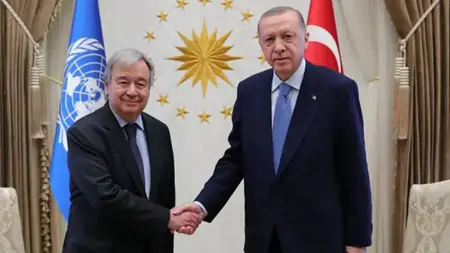 أردوغان يجري مكالمة هاتفية مع الأمين العام للأمم المتحدة
