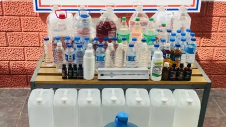 ضبط 8 أطنان من الكحول الإيثيلي في إزمير