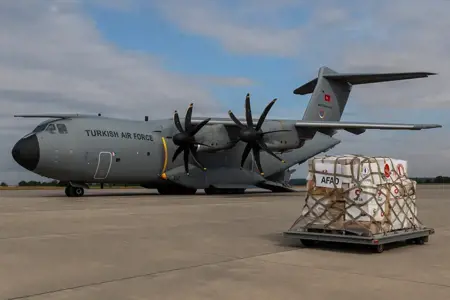 تركيا ترسل 25 طن مساعدات إنسانية إلى منكوبي زلزال أفغانستان تركيا ترسل 25 طن مساعدات إنسانية إلى منكوبي زلزال أفغانستان