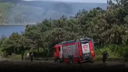 حريق في غابة مدينة سلطان غازي بإسطنبول حريق في غابة مدينة سلطان غازي بإسطنبول