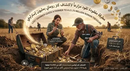 مطرقة مفقودة تقود لمزارع لاكتشاف كنز روماني بمليون إسترليني