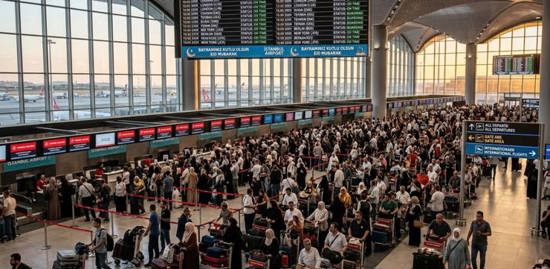 ازدحام العودة يملأ مطار إسطنبول