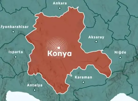 هزة أرضية بقوة 4.2 ريختر تضرب منطقة كولو في قونية وسط تركيا هزة أرضية بقوة 4.2 ريختر تضرب منطقة كولو في قونية وسط تركيا
