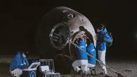 عودة طاقم رواد الفضاء من محطة الفضاء الصينية إلى الأرض