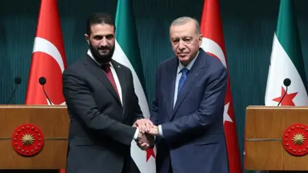 الشرع يشكر الرئيس أردوغان الشرع يشكر الرئيس أردوغان