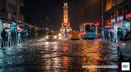 إزمير تغرق.. السيول تشل الحركة وتحول الشوارع إلى "بحيرات"