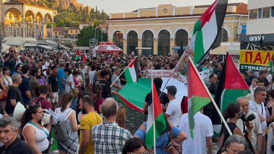 106 مواقع في اليونان تشهد مسيرات «الحرية لفلسطين».. وأثينا تستضيف أكبرها