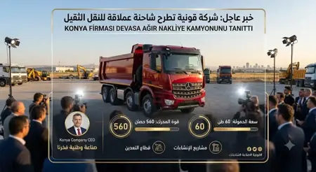 شركة في قونية تطرح شاحنة بقوة 560 حصاناً وسعة 60 طناً