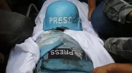 استشهاد 6 صحفيين في قطاع غزة الشهر الماضي  استشهاد 6 صحفيين في قطاع غزة الشهر الماضي