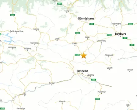 عاجل... زلزال بقوة 4.2 درجة في ولاية غوموشهانة التركية عاجل... زلزال بقوة 4.2 درجة في ولاية غوموشهانة التركية